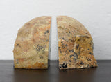 Vintage Set of Blue Sliced Geode Bookends
