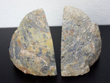 Vintage Set of Blue Sliced Geode Bookends