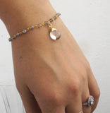 Handmade Gold Crystal Quartz Briolette Jewelry - Bracelet