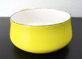 Vintage Dansk Kobenstyle Yellow Butter Warmer With Wrapped Handle