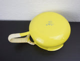 Vintage Dansk Kobenstyle Yellow Butter Warmer With Wrapped Handle