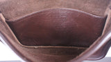 Vintage Brown Coach Convertible Clutch Bag with Turn Lock Closure, Cross Body Purse