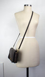 Vintage Brown Coach Convertible Clutch Bag with Turn Lock Closure, Cross Body Purse