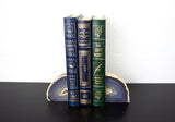 Vintage Set of Blue Sliced Geode Bookends