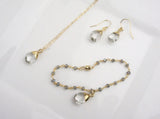Handmade Gold Crystal Quartz Briolette Jewelry - Necklace