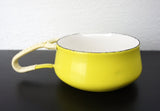 Vintage Dansk Kobenstyle Yellow Butter Warmer With Wrapped Handle