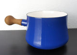 Vintage Dansk Kobenstyle 1.5 Qt Blue Sauce Pan with Teak Handle