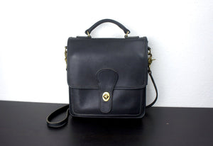 Vintage Black Coach Station Bag