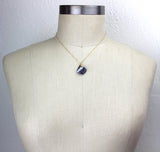 Handmade Blue Sodalite Gold Necklace