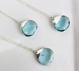 Handmade Blue Topaz Silver Necklace