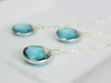 Handmade Blue Topaz Silver Necklace