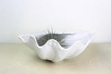 Vintage White Ceramic Shell Bowl