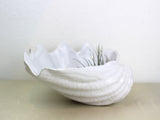 Vintage White Ceramic Shell Bowl