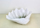 Vintage White Ceramic Shell Bowl