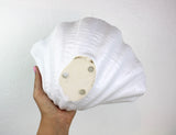 Vintage White Ceramic Shell Bowl