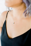 Handmade Tiny Round Short Pendant Necklaces - Labradorite, Moonstone, Crystal Quartz