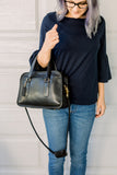 Vintage Black Coach Flight Bag