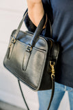 Vintage Black Coach Flight Bag